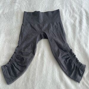 Lululemon In The Flow Crop Leggings Graphite Gray size 2